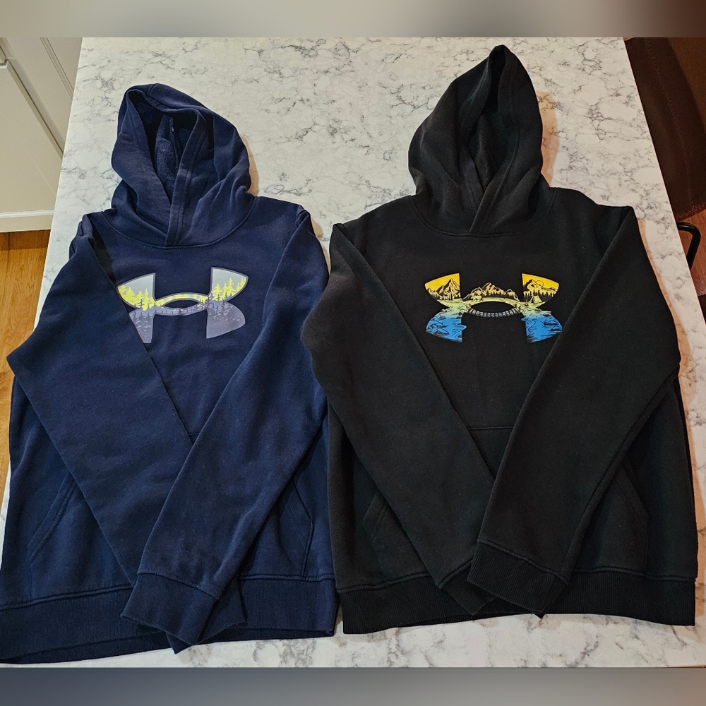 Bundle (2) Under Armour Hoodies Sz YLG